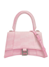 Small Hourglass, &pound;295, Handbags, Pink, Fabric, Front view